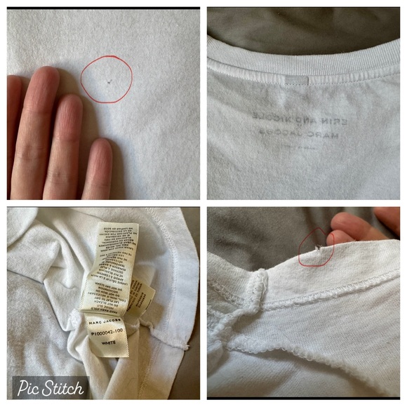 MARC JACOBS Mother Fxcker White Baby Tee  XS S Tshirt Heaven Y2K 2000s Brat love - Picture 11 of 11